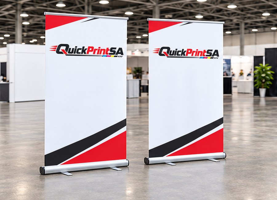 QuickPrintSA branded roll-up banners