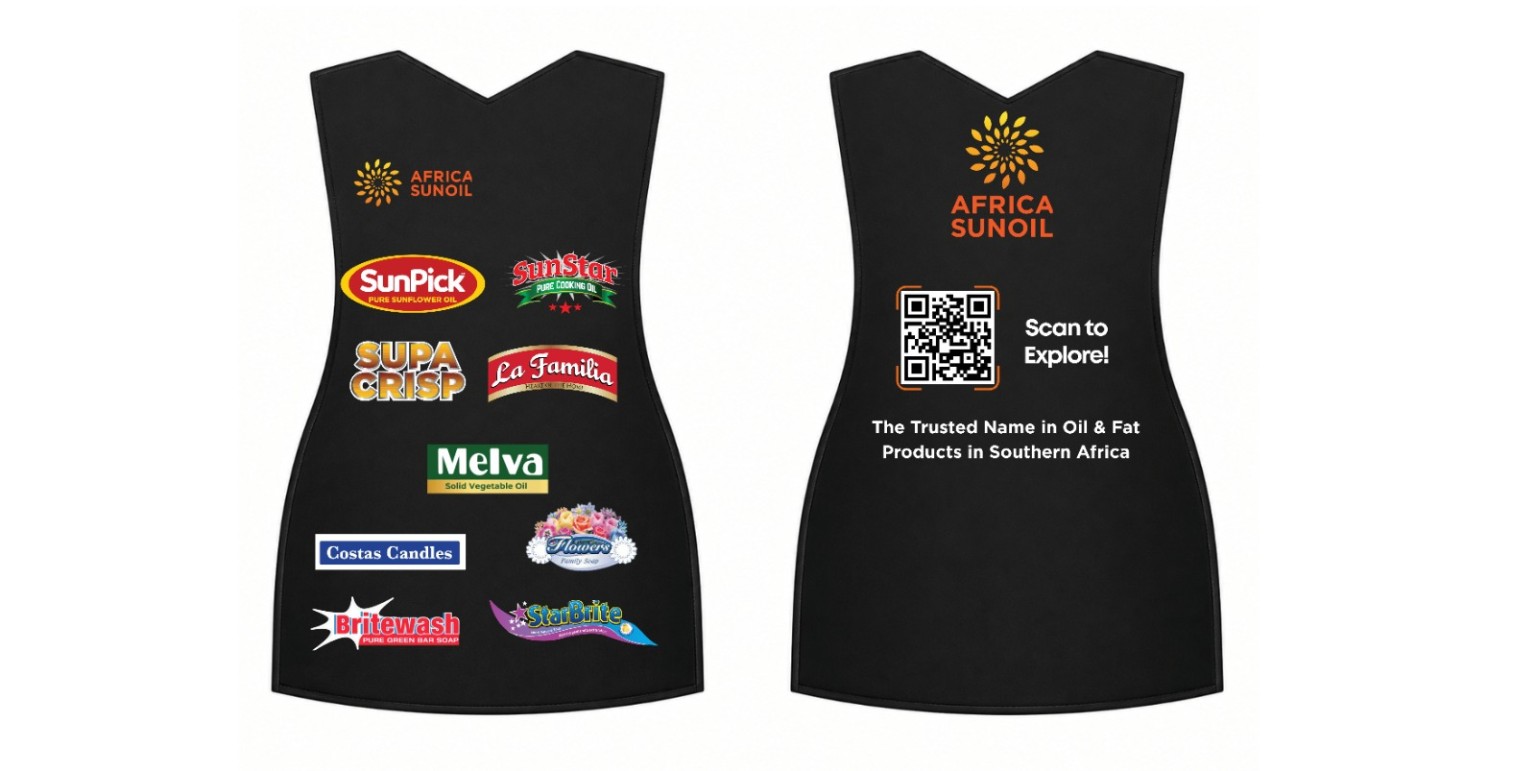 Africa Sunoil branded sublimated apron